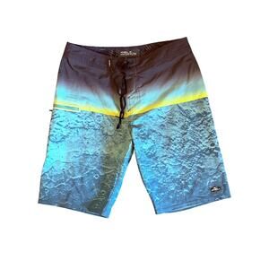 O'Neill Mens Board Shorts Size 29 Blue Swim Trunks Surf Beach Lightweight Pocket